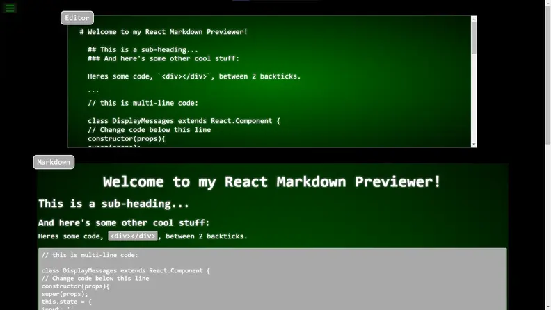 Markdown Previewer